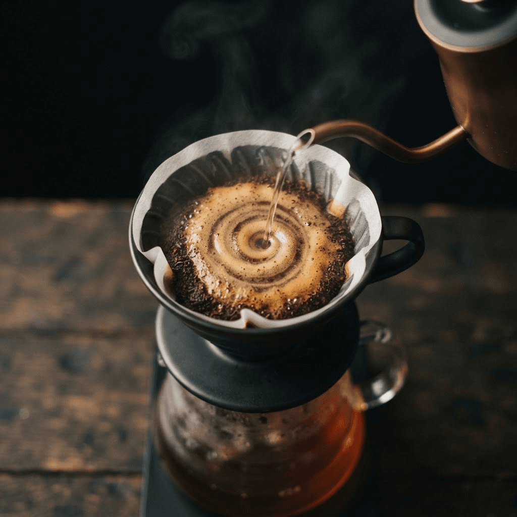 Café preparado con método V60